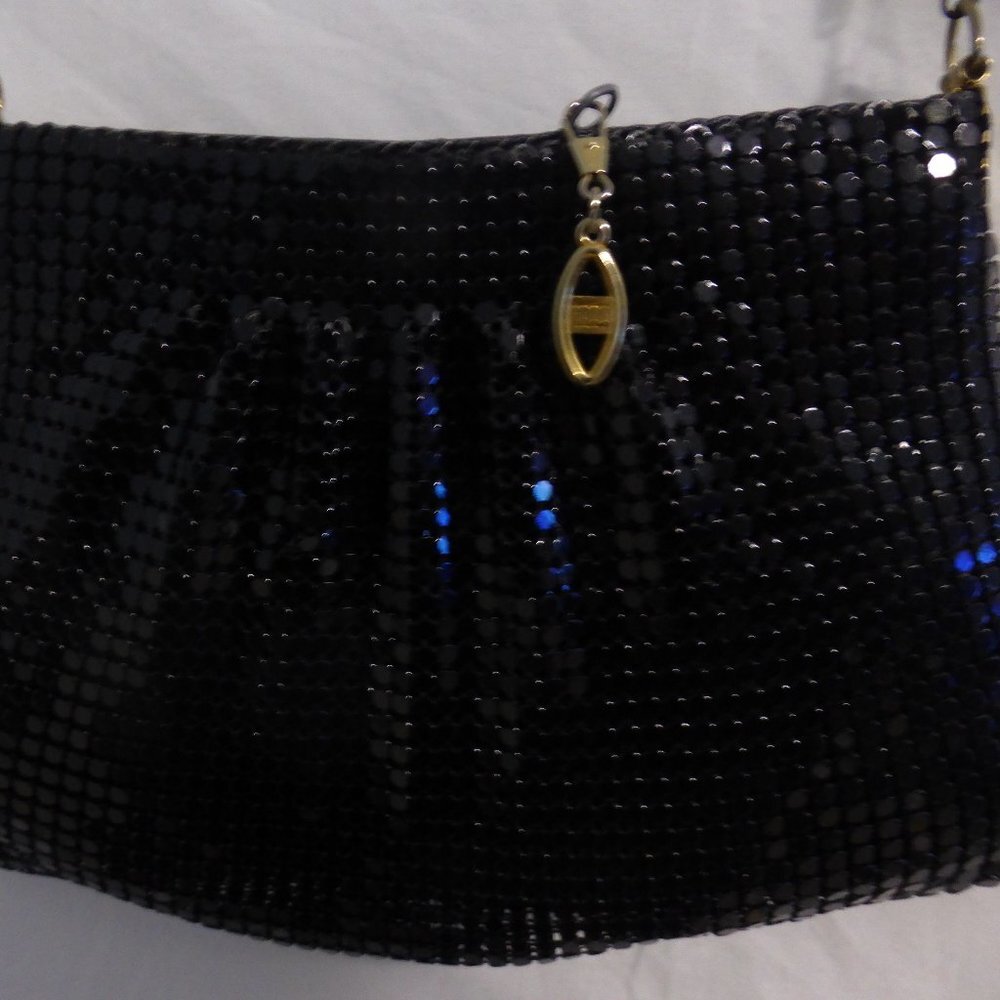 Black Evening Bag / Formal Purse | zip up purse with black shiny sequin